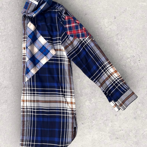**Sold** Givenchy Pieced Flannel Shirt - Picture 5 of 9